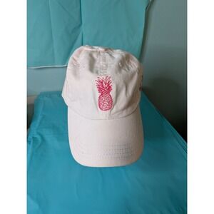 Ron Jon Surf Shop Cocoa Beach Florida Pineapple Pink Embroidered Dad Hat White